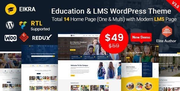 eikra education education wordpress theme plugin - Download WordPress Themes in One Place​