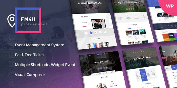 em4u event tickets wordpress theme plugin - Download WordPress Themes in One Place​