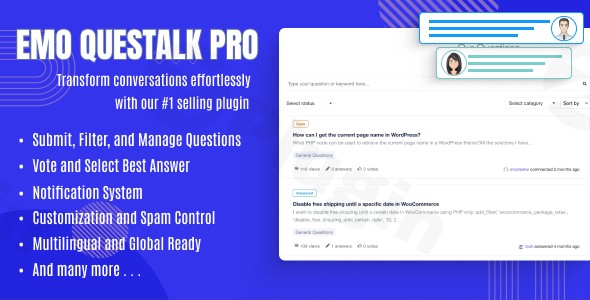emo questalk pro plugin - Download the Best WordPress Plugins in One Place​