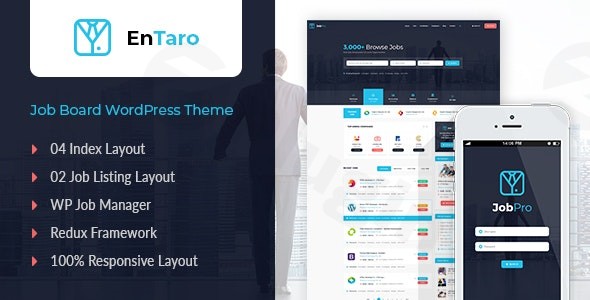entaro job portal wordpress theme plugin - Download WordPress Themes in One Place​