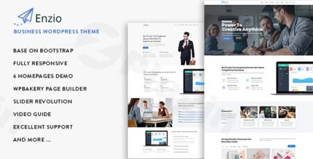 enzio responsive business wordpress theme plugin - Enzio - Responsive Business Wordpress Theme