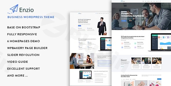 enzio responsive business wordpress theme plugin - Download WordPress Themes in One Place​