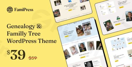 famipress genealogy family tree wordpress theme plugin - Famipress - Genealogy & Family Tree Wordpress Theme