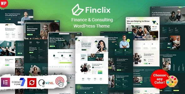 finclix finance consulting wordpress theme plugin - Download WordPress Themes in One Place​