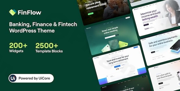 finflow banking finance fintech wordpress theme plugin - Download WordPress Themes in One Place​