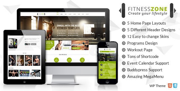 fitness zone gym fitness theme perfect fit for fitness centers and gyms plugin - Download WordPress Themes in One Place​
