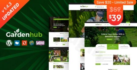 garden hub lawn landscaping wordpress theme plugin - Garden Hub - Lawn & Landscaping Wordpress Theme