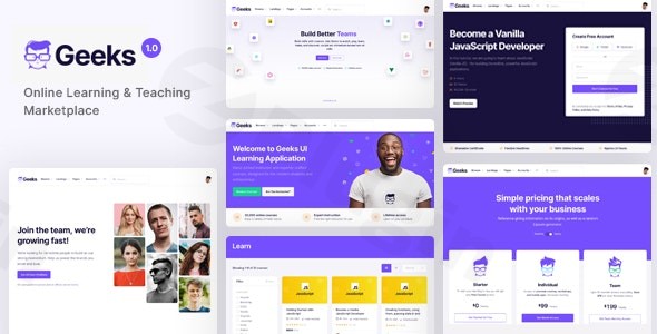 geeks online learning marketplace wordpress theme plugin - Download WordPress Themes in One Place​