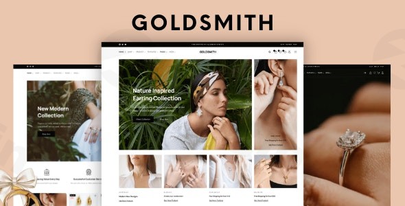 goldsmith jewelry store woocommerce elementor theme plugin - Download WordPress Themes in One Place​