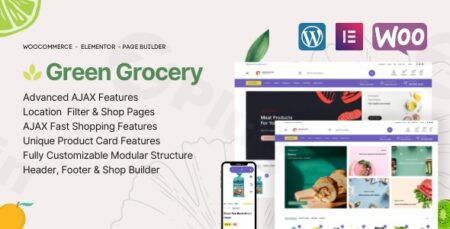 green grocery grocery store organic food wordpress theme plugin - Green Grocery - Grocery Store Organic Food Wordpress Theme