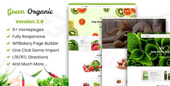 greenorganic organic bakery wordpress theme plugin - Download WordPress Themes in One Place​