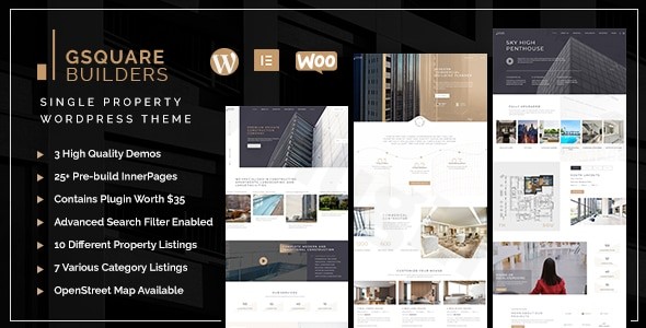 gsquare real estate wordpress theme plugin - Download WordPress Themes in One Place​