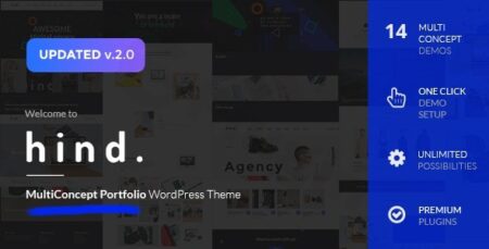 hind multi concept portfolio photography wordpress theme plugin - Hind - Multi-concept Portfolio & Photography Wordpress Theme