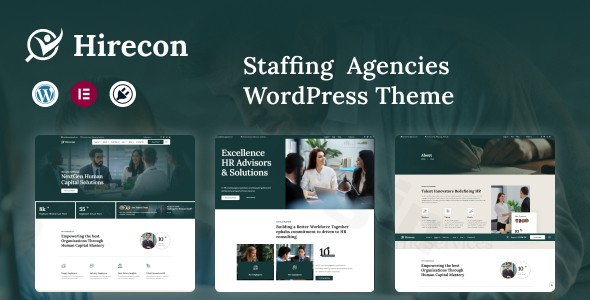 hirecon staffing agencies wordpress theme plugin - Download WordPress Themes in One Place​