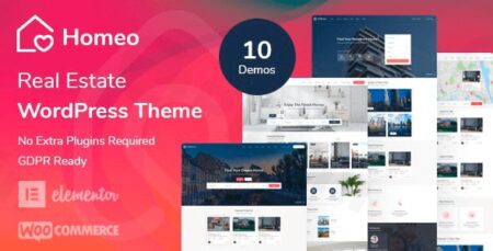 homeo real estate wordpress theme plugin - Homeo - Real Estate Wordpress Theme