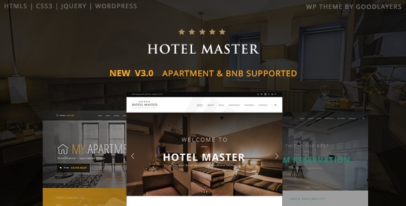 hotel master hotel booking wordpress theme plugin - Download WordPress Themes in One Place​