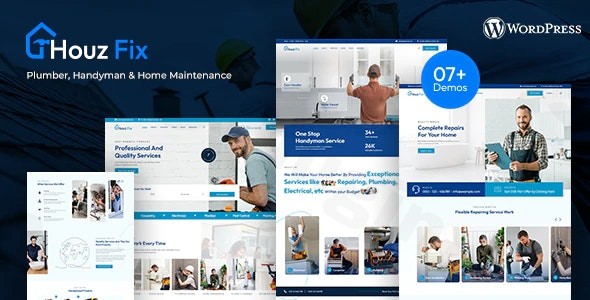 houzfix plumber handyman services wordpress theme plugin - Download WordPress Themes in One Place​