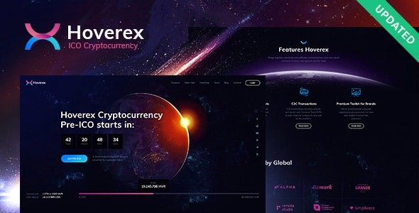 hoverex cryptocurrency ico wordpress theme spanish plugin - Download WordPress Themes in One Place​