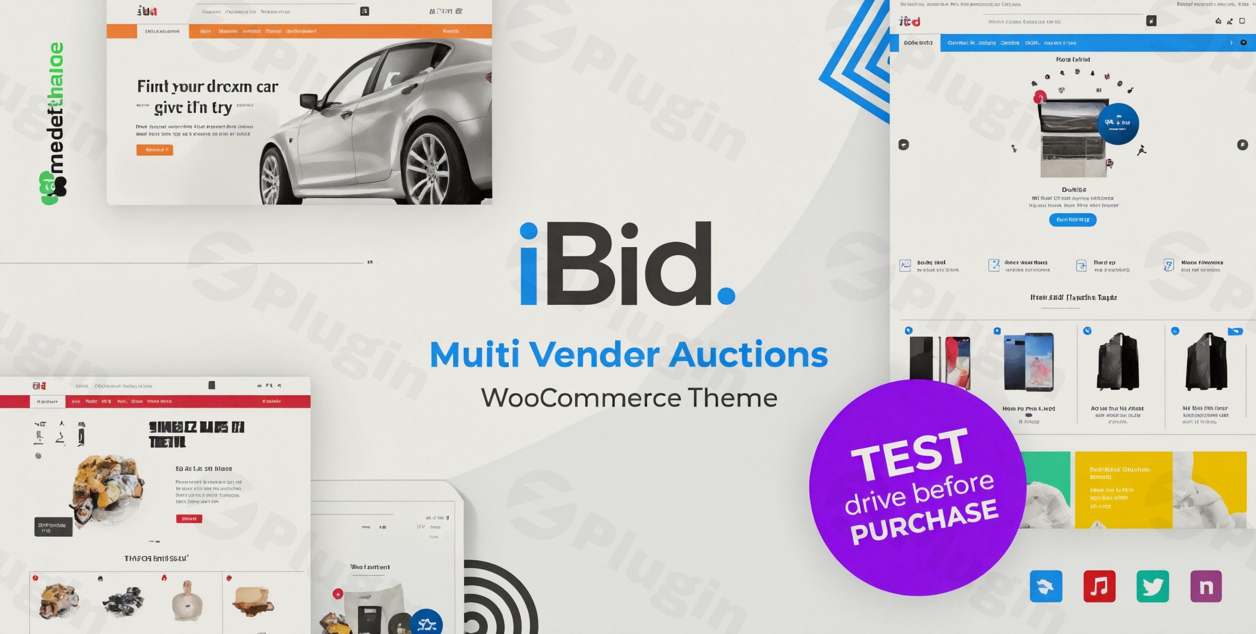 ibid multi vendor auctions woocommerce theme plugin - Download WordPress Themes in One Place​