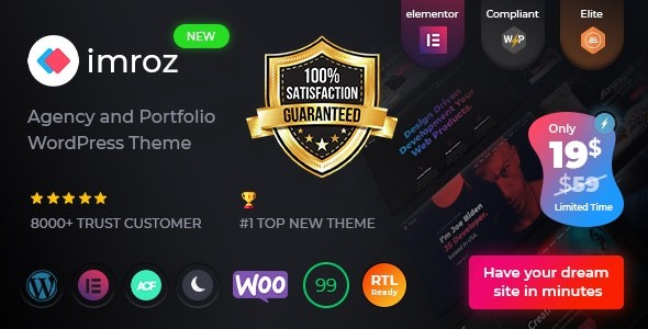 imroz agency portfolio theme plugin - Download WordPress Themes in One Place​