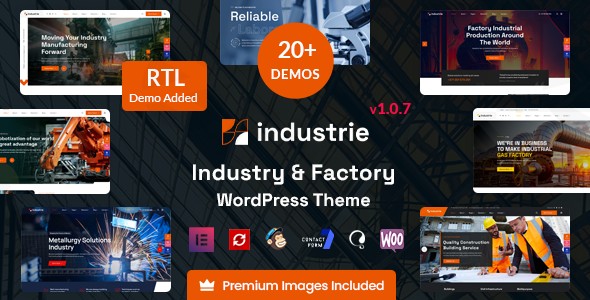 industrie factory industry wordpress theme plugin - Download WordPress Themes in One Place​