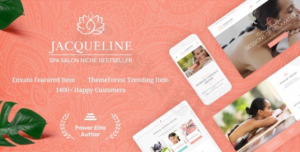 jacqueline spa massage salon beauty wordpress theme plugin - Download WordPress Themes in One Place​