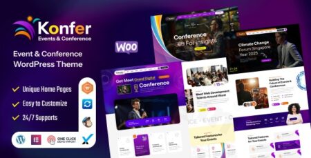 konfer conference and event wordpress theme plugin - Konfer - Conference And Event Wordpress Theme