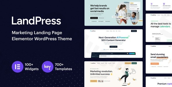 landpress marketing landing page elementor wordpress theme plugin - Download WordPress Themes in One Place​
