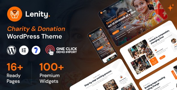 lenity charity donation wordpress theme plugin - Download WordPress Themes in One Place​