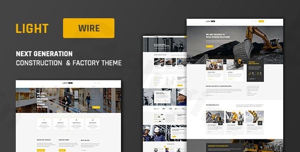 lightwire construction and industry theme plugin - Download WordPress Themes in One Place​
