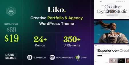 liko creative agency portfolio wordpress theme plugin - Liko - Creative Agency & Portfolio Wordpress Theme