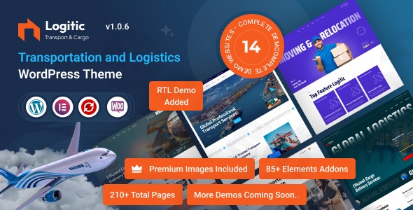 logitic transportation logistics wordpress theme plugin - Download WordPress Themes in One Place​