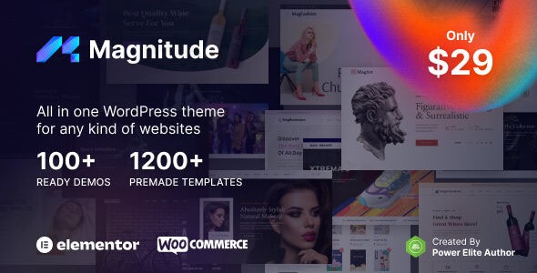 magnitude multi purpose elementor website ecommerce builder wordpress theme plugin - Download WordPress Themes in One Place​