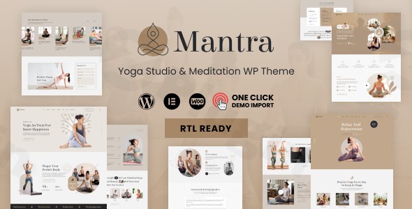 mantra yoga fitness wordpress theme plugin - Download WordPress Themes in One Place​