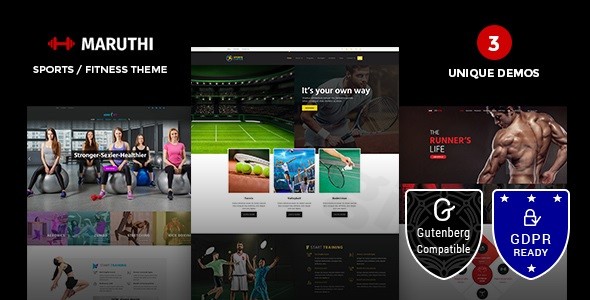 maruthi fitness fitness center wordpress theme plugin - Download WordPress Themes in One Place​