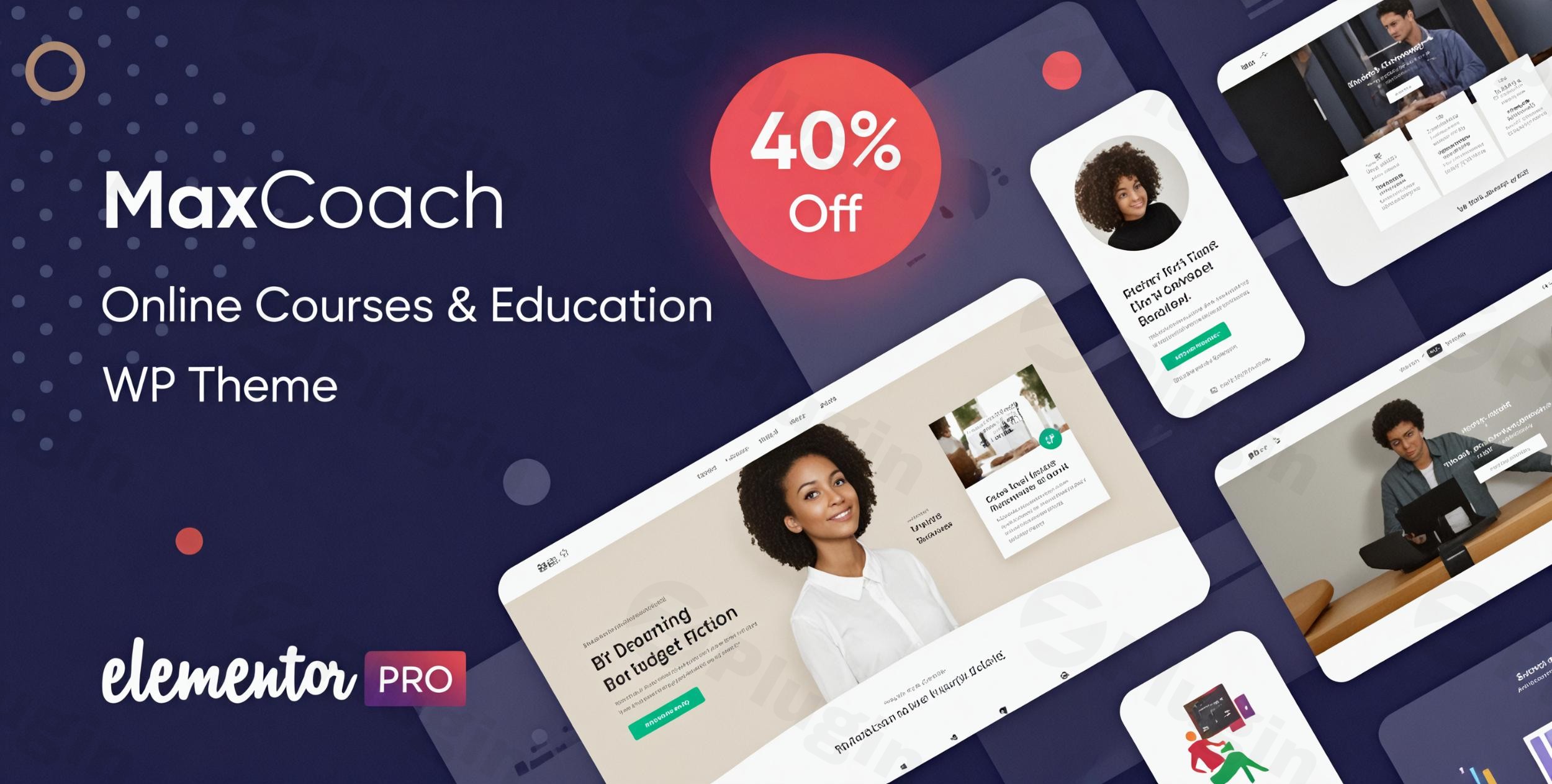 maxcoach online courses education wp theme plugin - Download WordPress Themes in One Place​