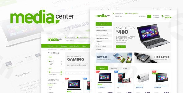 mediacenter electronics store woocommerce theme plugin - Download WordPress Themes in One Place​