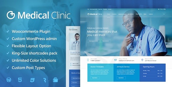 medical clinic health doctor medical wordpress theme plugin - Download WordPress Themes in One Place​