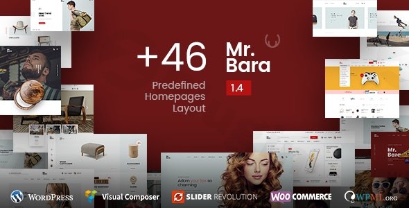 mr bara responsive multi purpose ecommerce wordpress theme plugin - Download WordPress Themes in One Place​