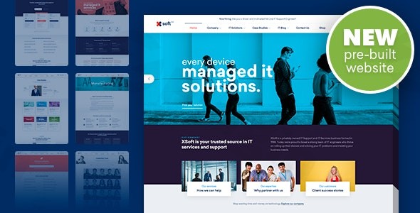 nanosoft wp theme for it solutions and services company plugin - Download WordPress Themes in One Place​