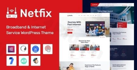netfix broadband internet services wordpress theme rtl plugin - Netfix - Broadband & Internet Services Wordpress Theme + Rtl