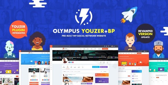 olympus powerful buddypress theme for social networking plugin - Download WordPress Themes in One Place​