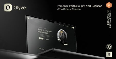 olyve personal portfolio wordpress theme plugin - Olyve - Personal Portfolio Wordpress Theme