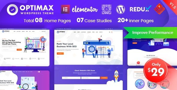 optimax seo marketing wordpress theme plugin - Download WordPress Themes in One Place​