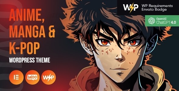 otaku anime manga k pop wordpress theme plugin - Download WordPress Themes in One Place​