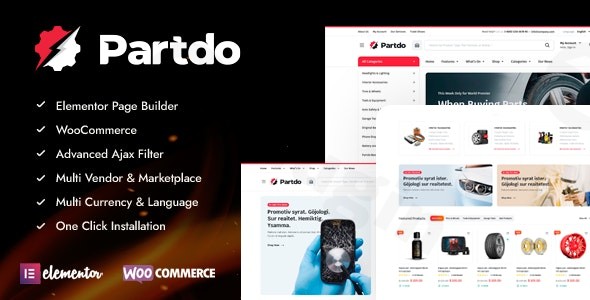 partdo auto parts and tools shop woocommerce theme plugin - Download WordPress Themes in One Place​
