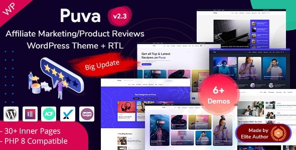 puva online blogging affiliate product reviews wordpress theme plugin - Download WordPress Themes in One Place​