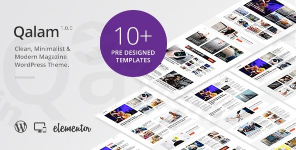 qalam newspaper and magazine wordpress theme plugin - Download WordPress Themes in One Place​