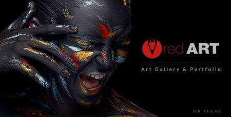 red art artist portfolio wordpress theme plugin - Red Art | Artist Portfolio Wordpress Theme