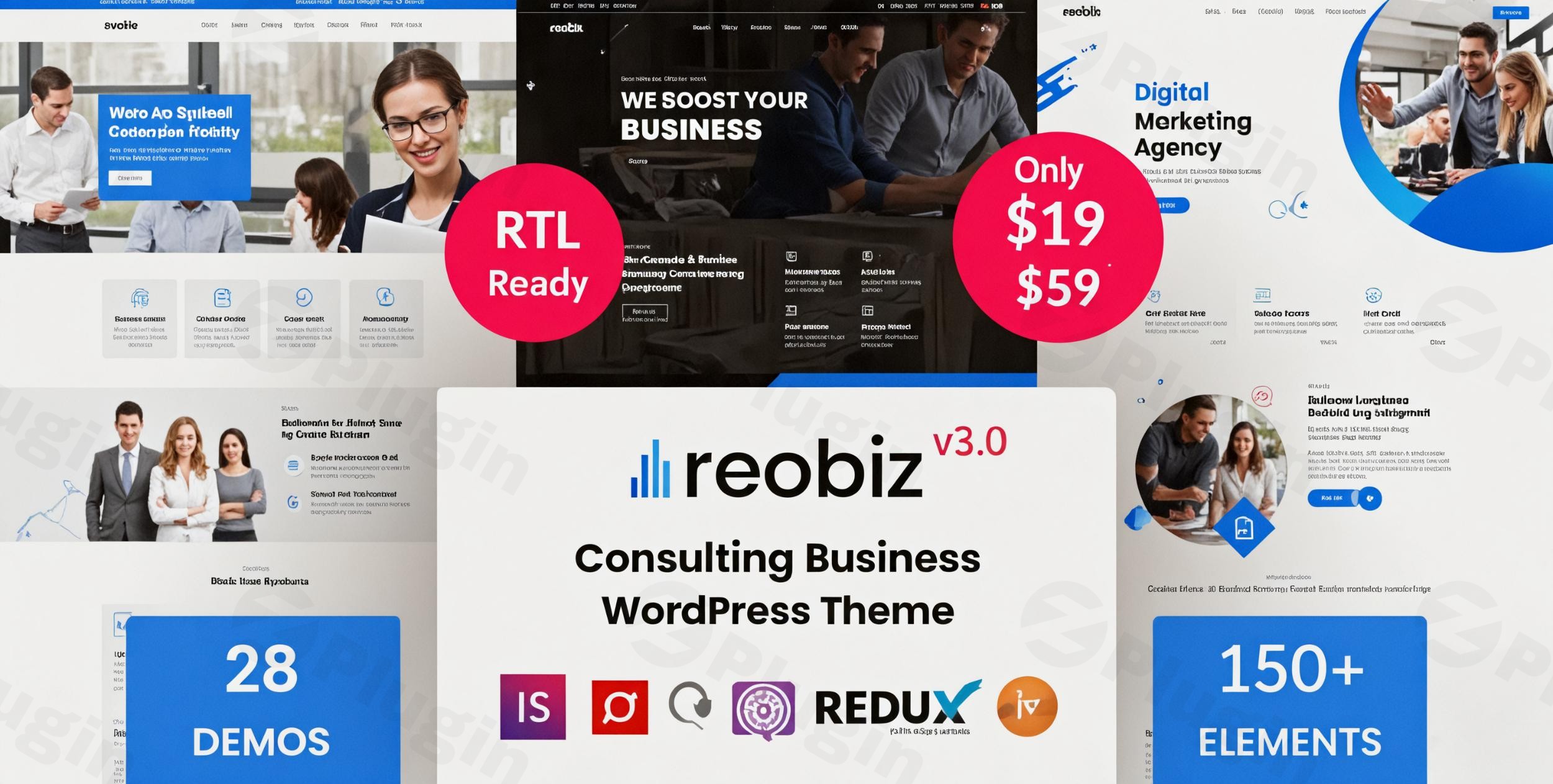 reobiz consulting business wordpress theme plugin - Download WordPress Themes in One Place​